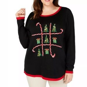 🎄 SALE NWT Candy Cane Sequin Christmas Holiday  Sweater